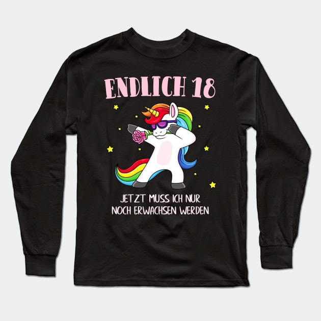 Endlich 18 Frauen Damen 18. Geburtstag Long Sleeve T-Shirt by Foxxy Merch